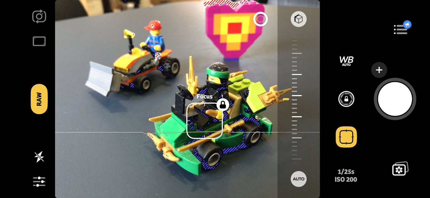 Camera+ 2 viser fokuspeaking